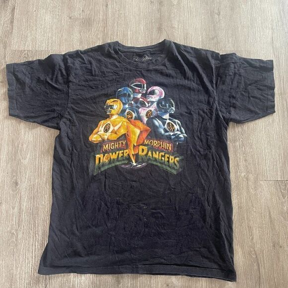 Vintage Mighty Morphin Power Rangers Tee Shirt Size L - Picture 1 of 2
